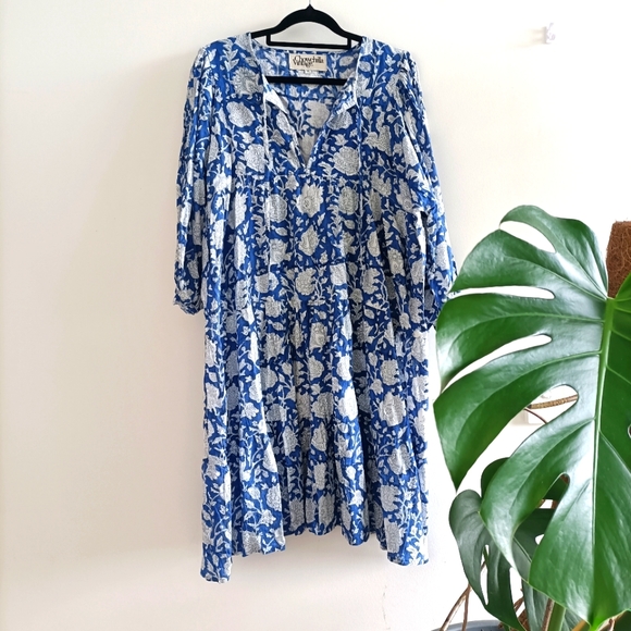 Chowchilla Vintage Arkie mini dress - Cobalt Vine - Picture 5 of 8
